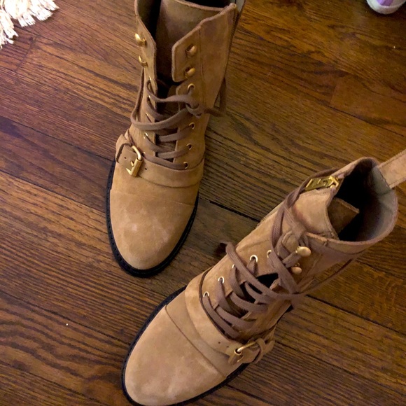 All Saints Shoes - All Saints sand suede combat boots NWOT